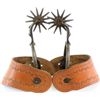 Image 1 : Silver inlaid spurs with large 2 1/2" 12 point