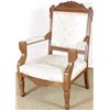 Image 1 : Walnut Victorian arm chair with incised carving