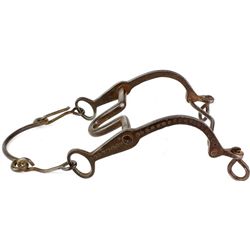 Interesting iron bit hand forged with punch dot