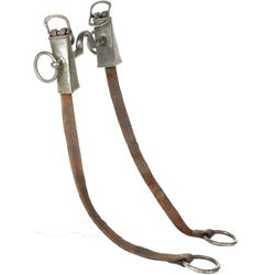 Early military style bit with leather straps