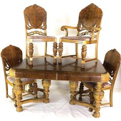 Trendy Art Deco dining room table and 4 matching
