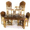 Image 1 : Trendy Art Deco dining room table and 4 matching