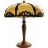 Image 1 : Beautiful 8 panel slag glass lamp with original