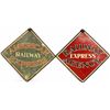 Image 1 : Collection of 2 antique depot signs