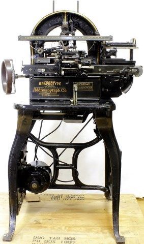 C. 1900's Graphotype machine for stamping dog tags