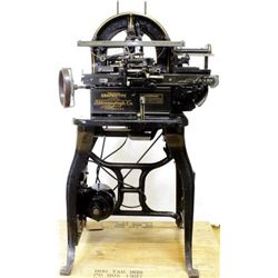 C. 1900's Graphotype machine for stamping dog tags
