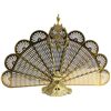 Image 1 : Solid brass fireplace screen showing fine