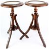 Image 1 : Matching set of 2 walnut plant stand tables