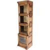 Image 2 : Stepped back 4 stack bookcase with beveled glass