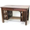 Image 1 : Mission oak writing desk with double drawers