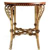 Image 1 : Terrific Victorian wicker table with quartersawn
