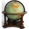 Image 2 : 1930's Rand McNally globe on desk top mahogany