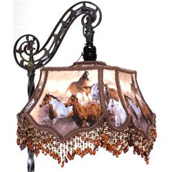 Restored and ornate bridge floor lamp