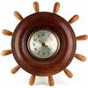 Image 1 : Vintage ships wheel clock in mahogany