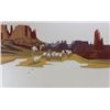 Image 1 : "Painted Desert" lithograph by Texas artist