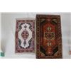 Image 1 : Collection of 2 hand woven rugs includes