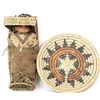 Image 1 : Collection of 2 includes Navajo basketry tray