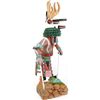 Carved deer Kachina in traditional cottonwood