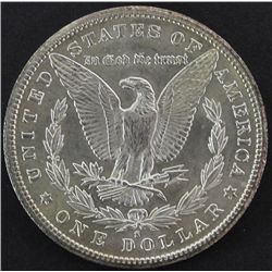 1887 S Morgan silver dollar.
