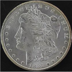 1884 CC Morgan silver dollar.