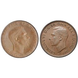 No Date Australian Error Penny - Full Obverse Brockage