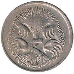 No Date Australian Five Cent Error Coin - Split Planchet