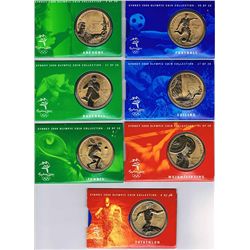 2000 Sydney Olympic Games Bronze $5 Coins x 7