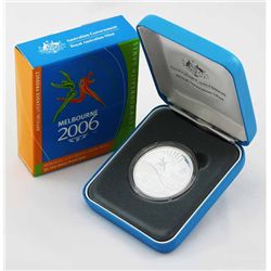 2006 Melbourne Commonwealth Games $5 Silver Proof Coin - Baton Relay