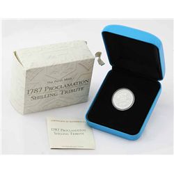 2008 1787 Proclamation Shilling Tribute Silver Proof Coin
