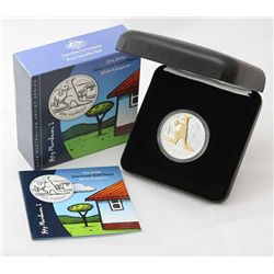 2008 Reg Mombassa Selectively Gold Plated 1oz Silver Kangaroo Proof Coin