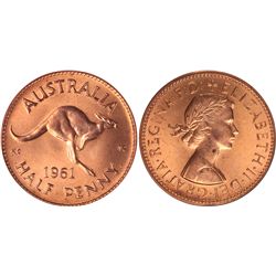 1961 Y. Australian QEII Proof Half Penny