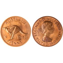 1958 Y. Australian QEII Proof Penny