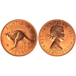 1960 Y. Australian QEII Proof Penny