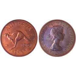 1961 Y. Australian QEII Proof Penny