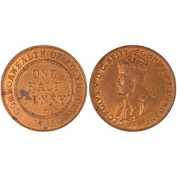 1921 Australian KGV Half Penny