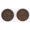 Image 1 : 1933/2 Australian KGV Overdate Penny x 2