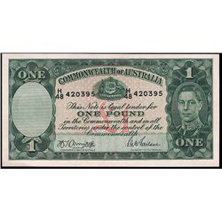 1942 Armitage/McFarlane KGVI One Pound Note