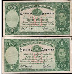 1942 & 1949 KGVI One Pound Notes