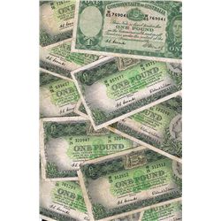 KGVI & QEII One Pound Notes x 10