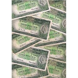 1953 & 1961 Coombs/Wilson QEII One Pound Notes x 10