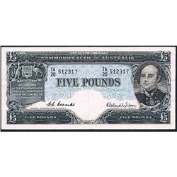 1954 Coombs/Wilson QEII Five Pound Note