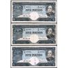 Image 1 : 1954 Coombs/Wilson QEII Five Pound Note x 3