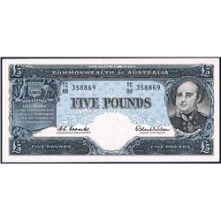 1960 Coombs/Wilson QEII Five Pound Note