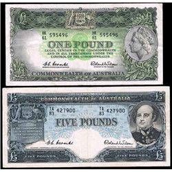 Coombs/Wilson One & Five Pound Pair