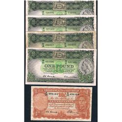 Small Collection of Australian Pre Decimal Banknotes