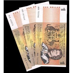 1966 - 1972 - 1976 QEII One Dollar Notes