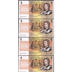 1974 Phillips/Wheeler QEII One Dollar Consecutive Run of 4