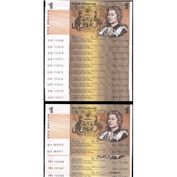 1979 & 1982 QEII One Dollar Note x 15