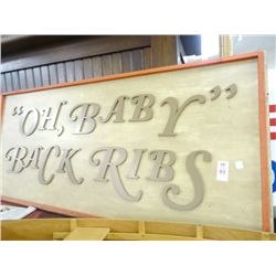 Oh Baby Back Ribs Sign