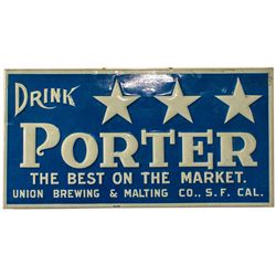 Union Brewing Co. Porter Tin Sign